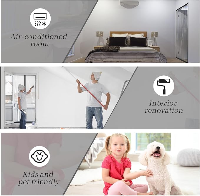 Amylove Zipper 48 x 87 Inch Dust Barrier Door Kit Construction Door Barrier 4 x - Image 6