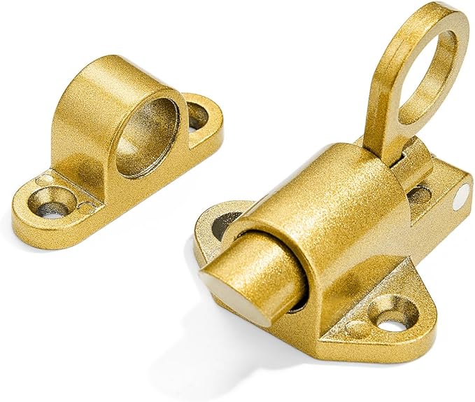 3 Packs Self-Closing Latches，Gold Spring Door Lock，Resilient Bolt Latch - Image 6