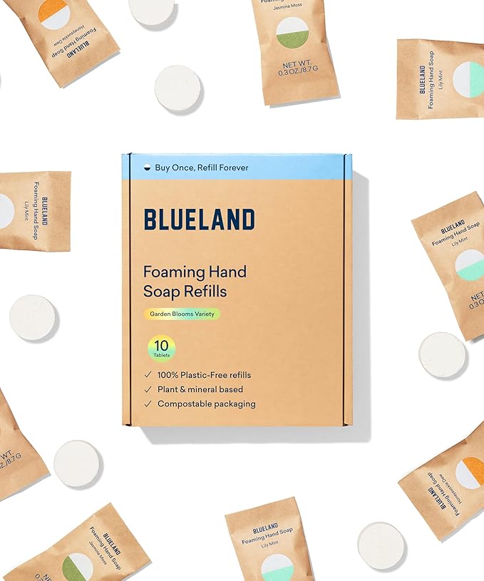 BLUELAND Foaming Hand Soap Refill Tablets, Garden Blooms Variety Scents by BLUELAND