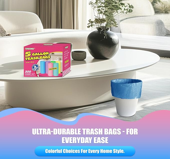 300 Count 5 Gallon Trash Bags - Image 5