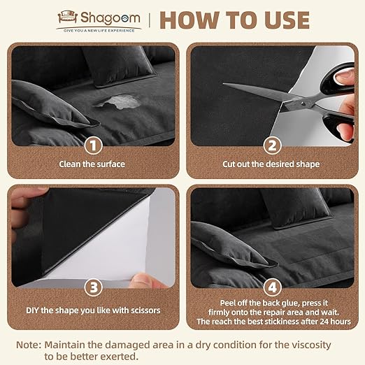 Suede Repair Patch, Large Fabric Repair Tape, Self-Adhesive Patches - Image 5