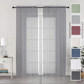 Chyhomenyc Extra Long Sheer Curtain Panels 96 Inches, Voile Top Dual Rod by Chyhomenyc