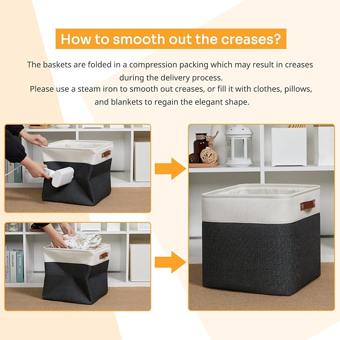 DULLEMELO Storage Baskets, 13 Inch Cube Storage Bins - Image 5