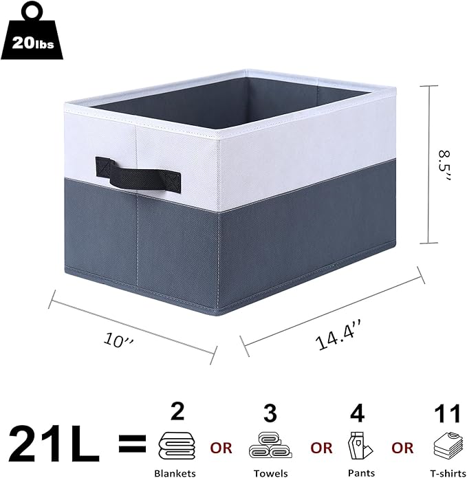 WUIKE Storage Baskets for Shelves, Fabric Closet Storage Bins - Image 6