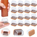 Ezprotekt 16 Pcs Rectangle Clear Silicone Chair Leg Floor Protectors by VisittheEzprotekt
