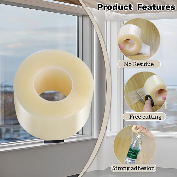 Transparent Window Seal Weather Sealing Tape 2 Inch x 35 Yards Weather - Image 3