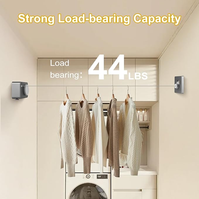 Retractable Clothesline Indoor/Outdoor, Anti-Sag - Image 4