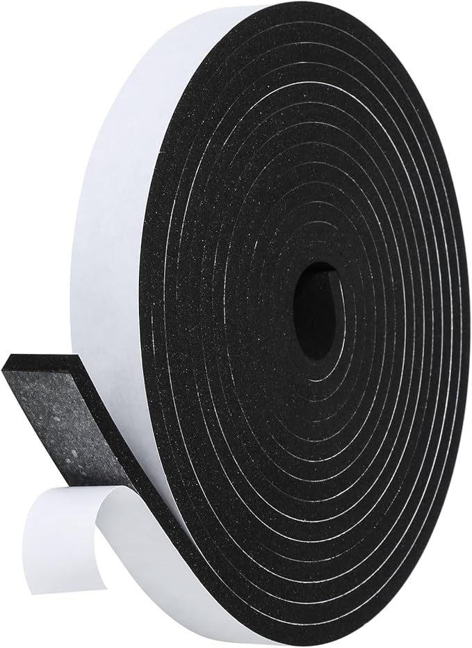 Weather Stripping Door Seal Strip- 1 Inch X 1/4 Inch X 16Feet, Strong Adhesive by Amzjjle
