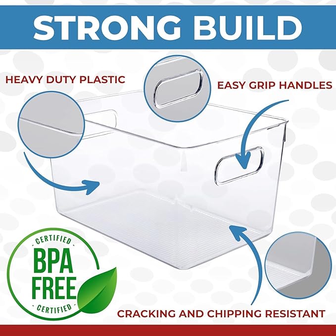 Clear Plastic Storage Bins - Image 3