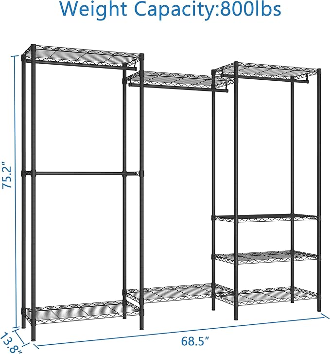 Heavy Duty Garment Rack, Freestanding Clothing Rack - Image 5