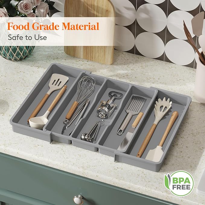 Lifewit Silverware Drawer Organizer and Utensil Organizer Set, Expandable - Image 7