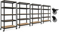HOMEDANT House 5-Tier Metal Rolling Cart Shelf Rack Casters Heavy Duty by TheBestOrganizingSolution