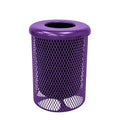 COATEDOUTDOORFURNITURE RFT-PUR Heavy Duty Round Trash Receptacle by CoatedOutdoorFurniture