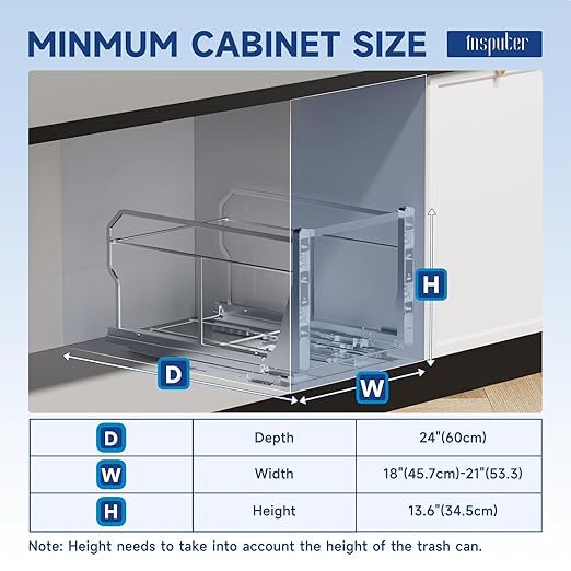 Insputer Double Pull Out Trash Can Under Cabinet - Image 5