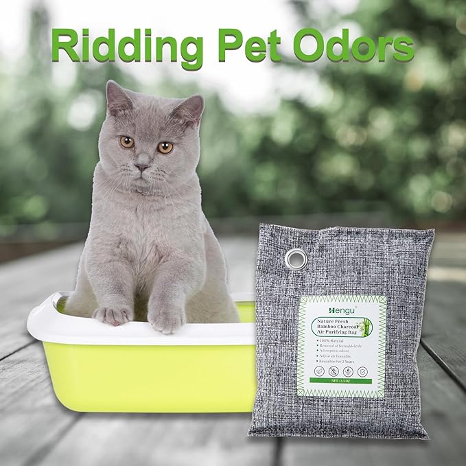 Activated Charcoal Odor Absorber, Natural Charcoal Bags Odor Absorber Bamboo - Image 9