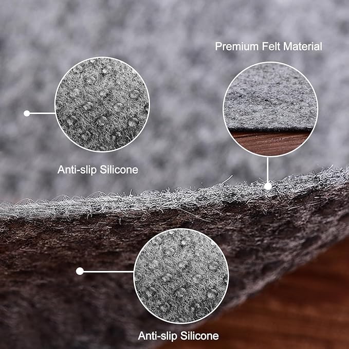 Ultra Strong Anti-Slip Thin Rug Felt Pad 5 x 8 Feet - Image 3
