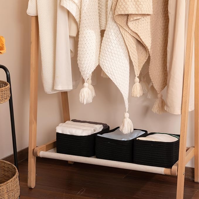 3 Pack Small Storage Baskets for Organizing, Cute Woven Decorative Gift Baskets - Image 5