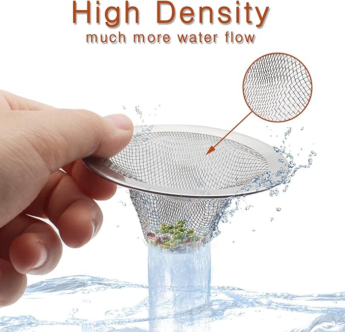 2pcs Heavy Duty Stainless Steel Slop Basket Filter Trap, 3.54" Top / 1.65" Mesh - Image 7