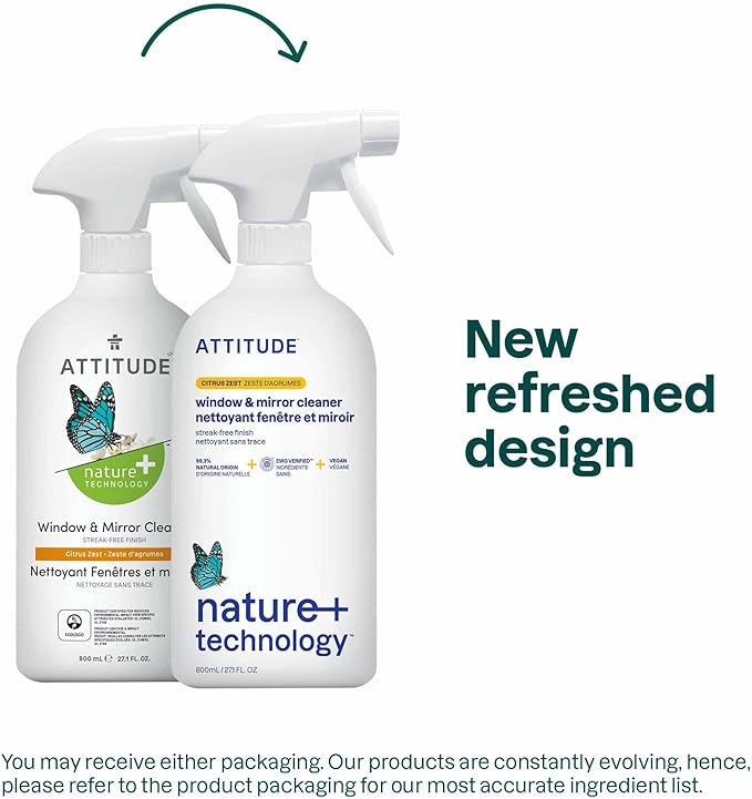 ATTITUDE Window & Mirror Cleaner, EWG Verified, Plant- & Mineral-Based - Image 2