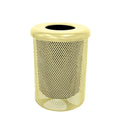 COATEDOUTDOORFURNITURE RFT-P-TXTSAND Heavy Duty Round Trash Receptacle by CoatedOutdoorFurniture
