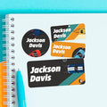 Personalized Name Tag Stickers for Kids | Car Waterproof Labels for School by Cryptonite