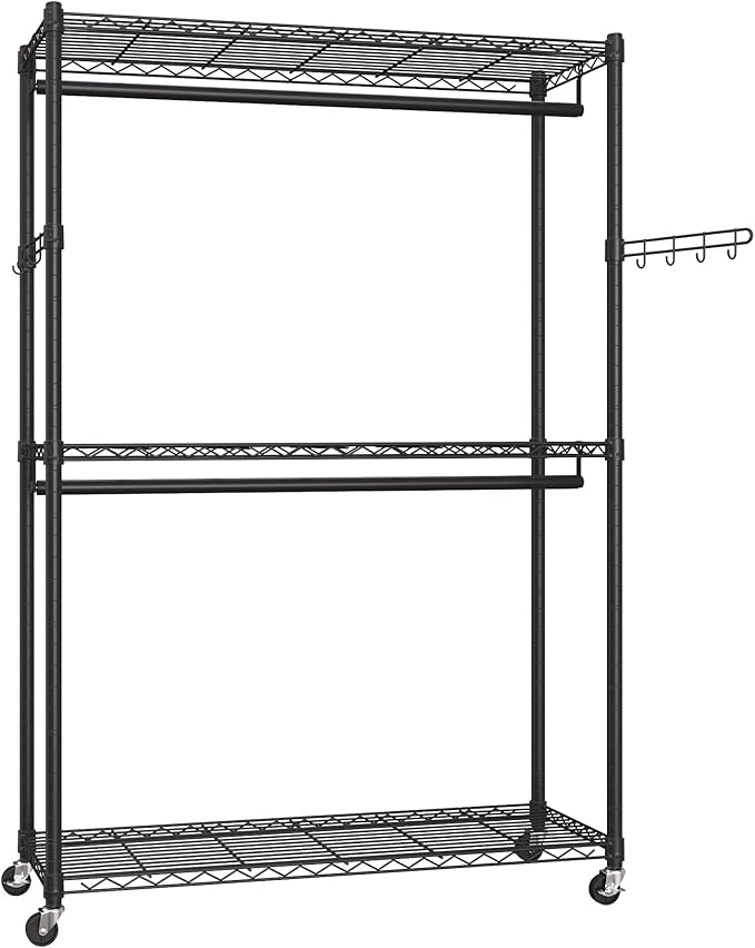 SONGMICS Heavy-Duty Rolling Clothes Rack, Garment Rack, Portable Closet - Image 7