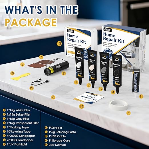 Quartz Countertop Repair Kit, Granite & Marble Repair Kit - Image 7