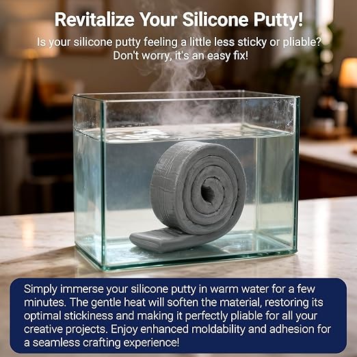 Moldable Silicone Putty, Waterproof, Stay Pliable, Good Plasticity - Image 2