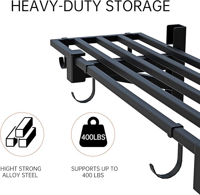 1-Pack Garage Wall Shelving, Heavy Duty Garage Storage Shelves, Wall Mounted - Image 5