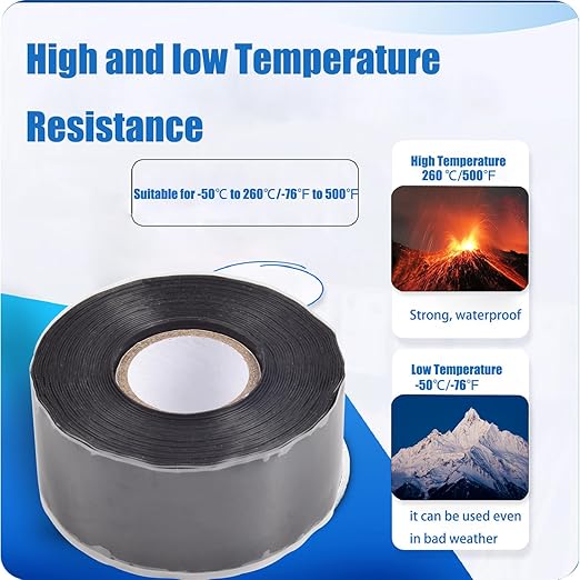 Self Fusing Silicone Tape 1 in x 15 Ft Waterproof Flexible Self Amalgamating - Image 6