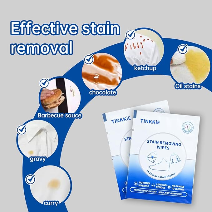 200-Pack Stain Remover Wipes, Portable Clothing Stain Remover Wipes, Instant - Image 4