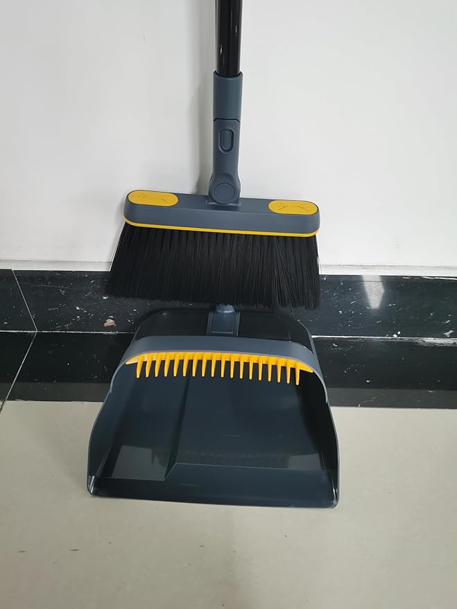 JEHONN Broom and Dustpan Set for Home, 54 Inches Long Handle Lightweight 180 - Image 11