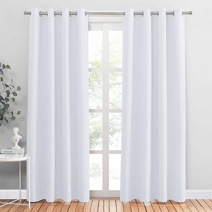 PONY DANCE Pure White Curtain 80 inches Long by PONYDANCE