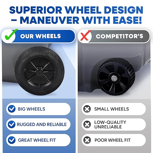 27 Gallon Trash Can with Wheels Plastic Rollout Outdoor Trash Can with Lid - Image 2
