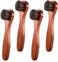 4 Pcs Horsehair Shine Shoes Brush Kit Polish Dauber Applicators Cleaning by ZJoey