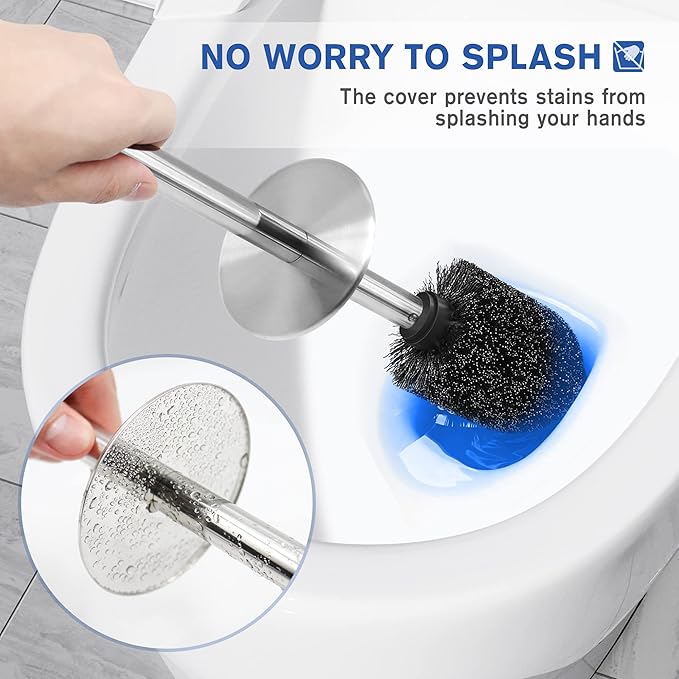 Toilet Brush and Holder, Toilet Brush 304 Stainless Steel, Toilet Bowl Brush - Image 4