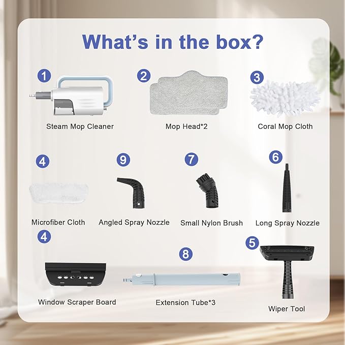 Steam Cleaner, 6 in1 Rotated Steam Mop Cleaner - Image 8