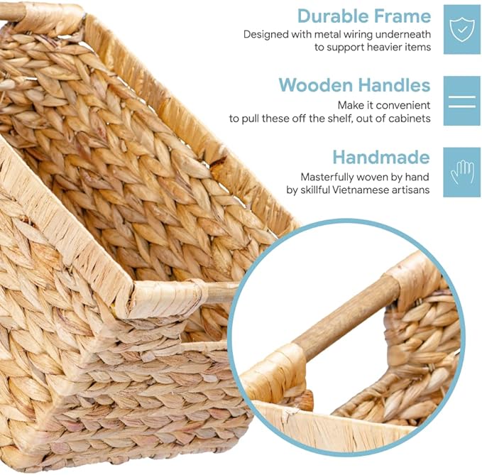 VATIMA Large Rectangular Wicker Basket - Image 3