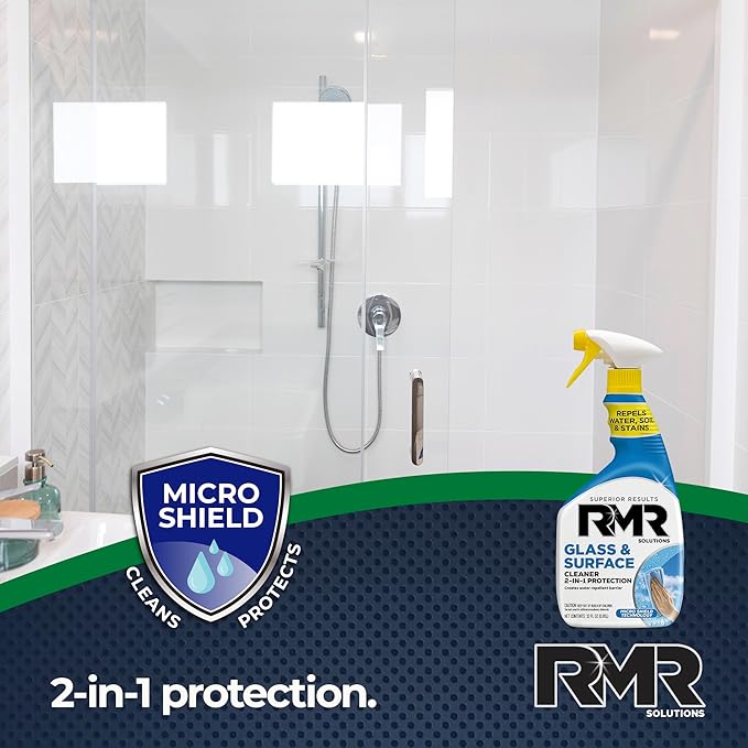 RMR Shower Spray, 2-in-1 Glass and Surface Cleaner Plus Repellent, Streak-Free - Image 3