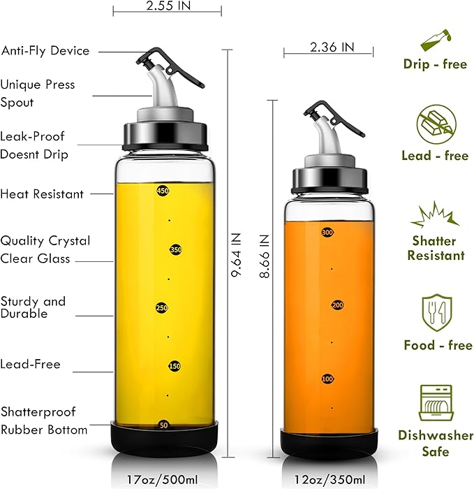 Glass Olive Oil Dispenser Bottle - Image 7