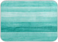 Teal Turquoise Green Wood Texture Dish Drying Mat 18x24 by Wamika