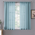 Tollpiz Sheer Curtains Linen Textured Living Room Curtain Sheers Light by Tollpiz