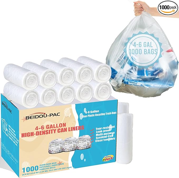 4-6 Gallon Trash Bags by BEIDOU-PAC
