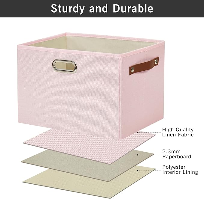 Large 3-Pack Foldable Fabric Storage Bins - Image 6