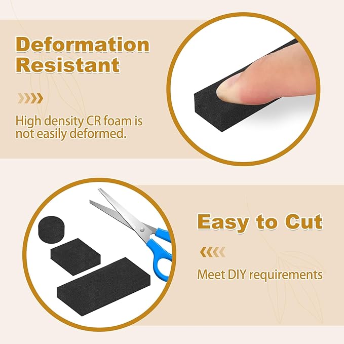 Weather Stripping Soundproof 1/2 in x 1/8 in, Door Seal Strip High Density - Image 4