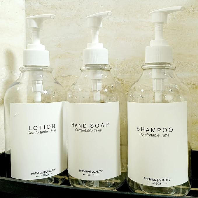 3 Pack of Shampoo and Conditioner Bottles - Image 2