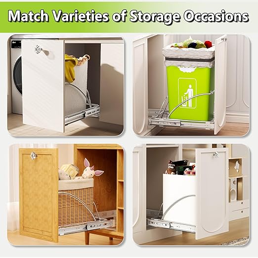 Pull Out Trash Can Slide Rail Under Cabinet 7-13 Gallon 50 Qt Under Sink Trash - Image 6