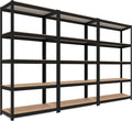HOMEDANT House Black 5-Tier Laminated Metal Shelving Unit Adjustable Storage by TheBestOrganizingSolution