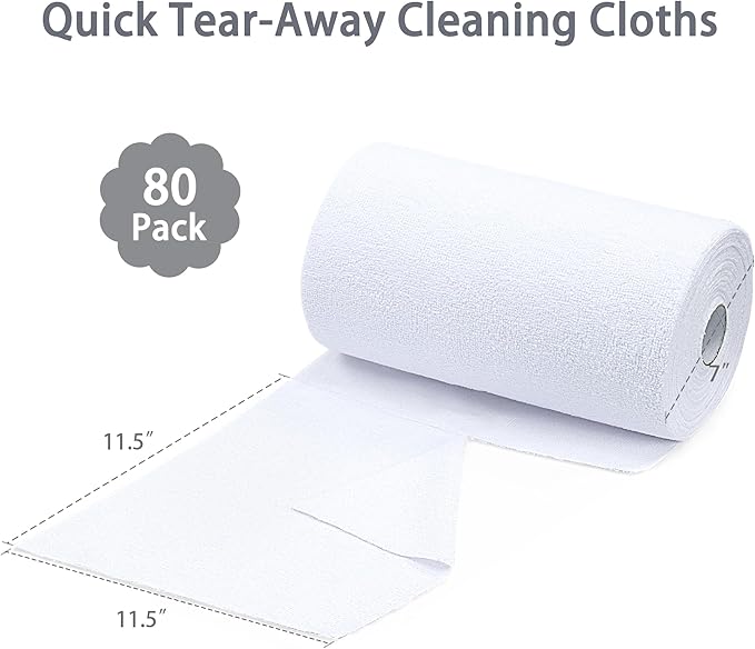Greenfound Microfiber Cleaning Cloth Roll -80 Pack, Tear Away Towels, Reusable - Image 2