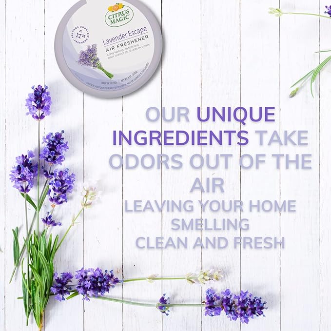 Citrus Magic Odor Absorbing Solid Air Freshener, Lavender Escape, 8 Ounce - Image 6